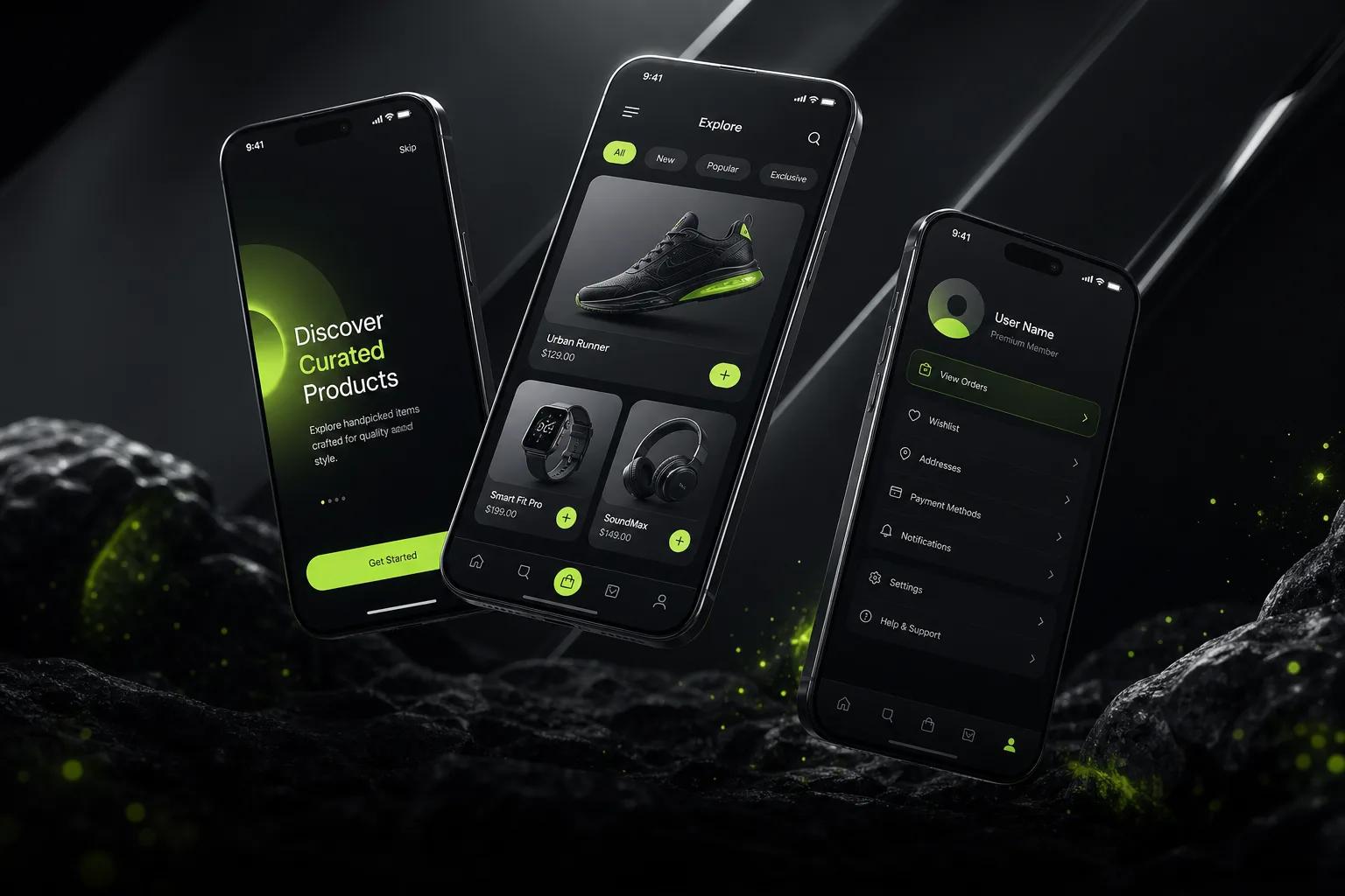 Native iOS and Android app experiences designed by OceanCyber